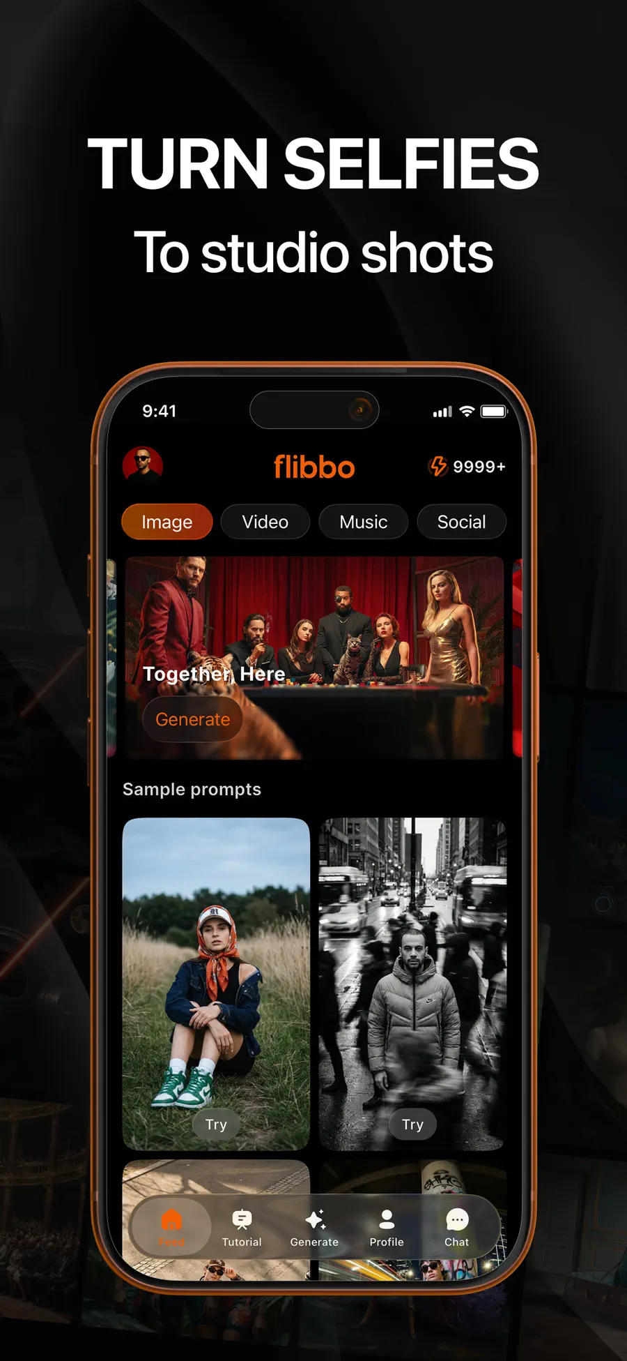 Flibbo image generation feed